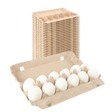 12-Egg Carton (1x12) - Natural Pulp, Flat Blank Top