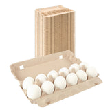 12-Egg Carton (1x12) - Natural Pulp, Flat Blank Top