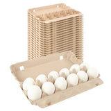 12-Egg Carton (1x12) - Natural Pulp, Flat Blank Top