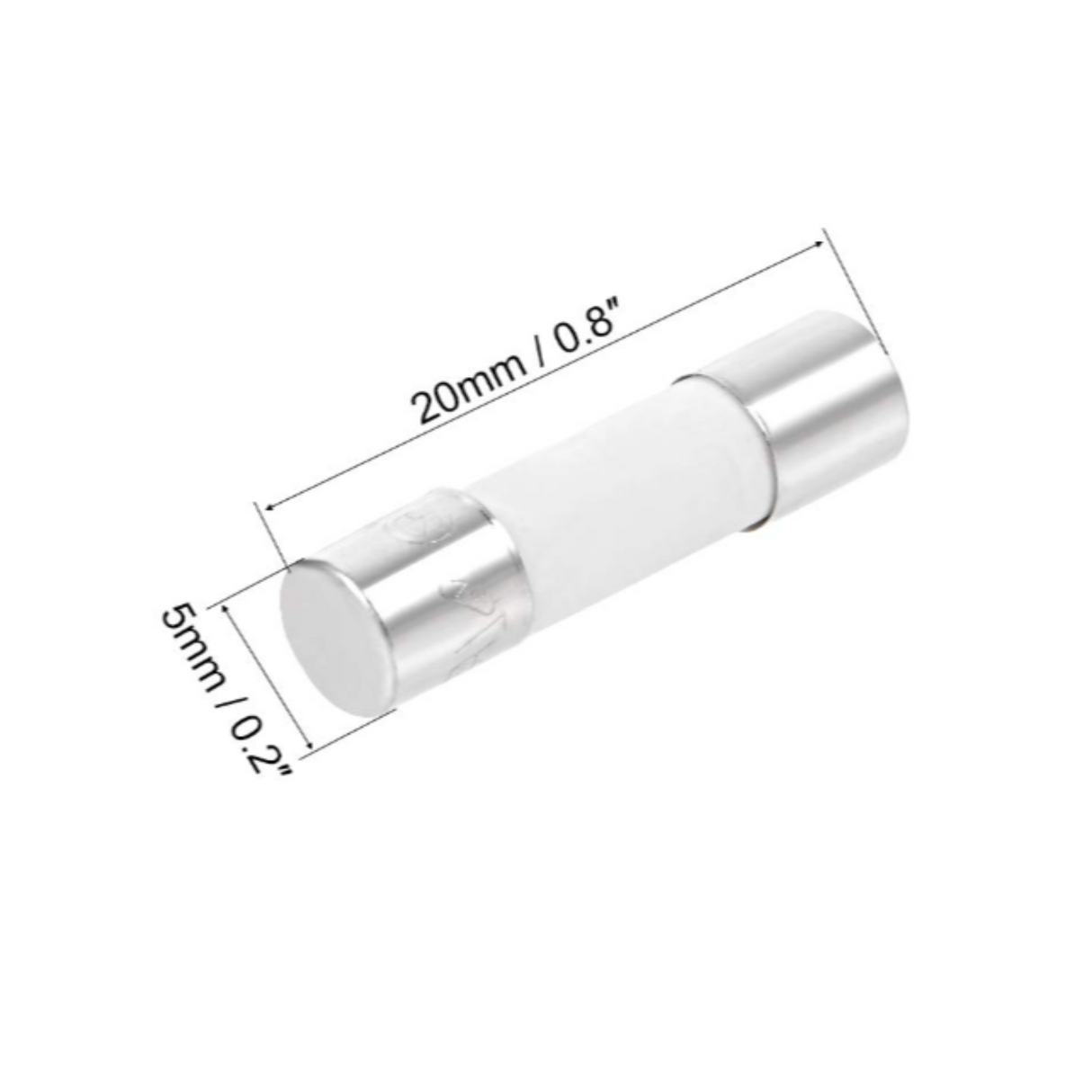 Ceramic Fuse - Fast Blow 5x20MM 8AMP (Humidity System) - Fits T Incubators