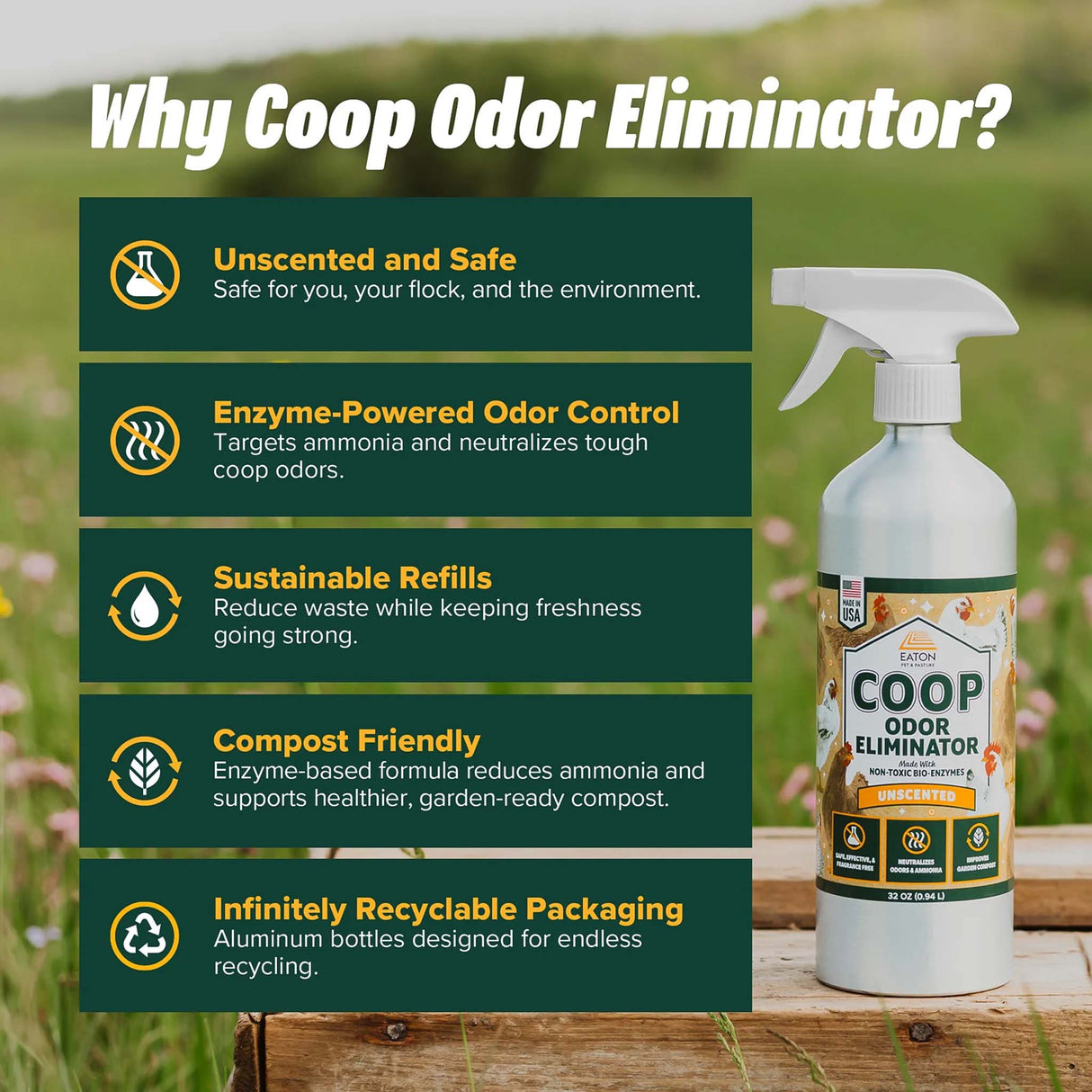 Coop Odor Eliminator Spray 32oz