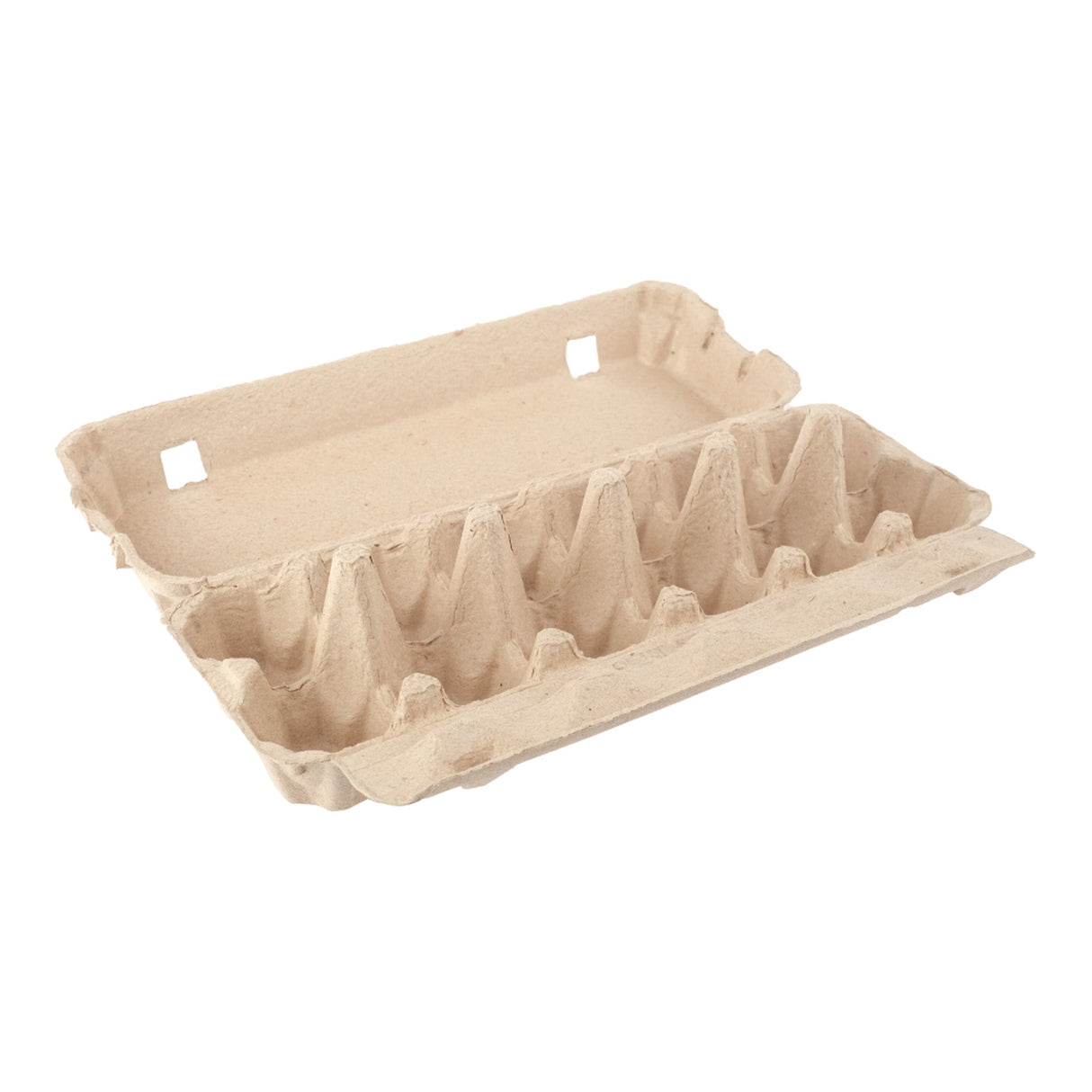12-Egg Carton (1x12) - Natural Pulp, Flat Blank Top
