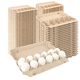 12-Egg Carton (1x12) - Natural Pulp, Flat Blank Top
