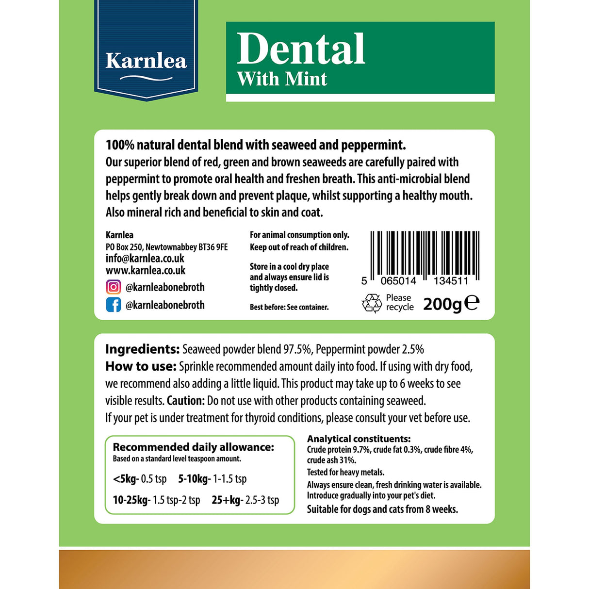 Dental with Mint Topper