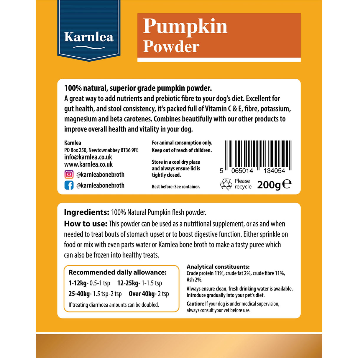 Pumpkin Powder for Dogs