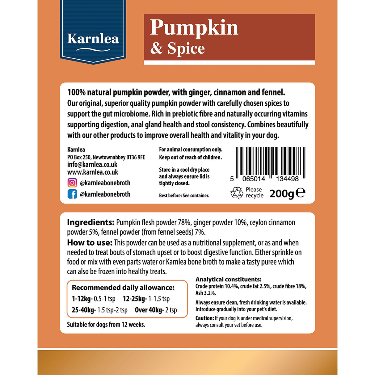 Pumpkin & Spice Powder Topper for Dogs