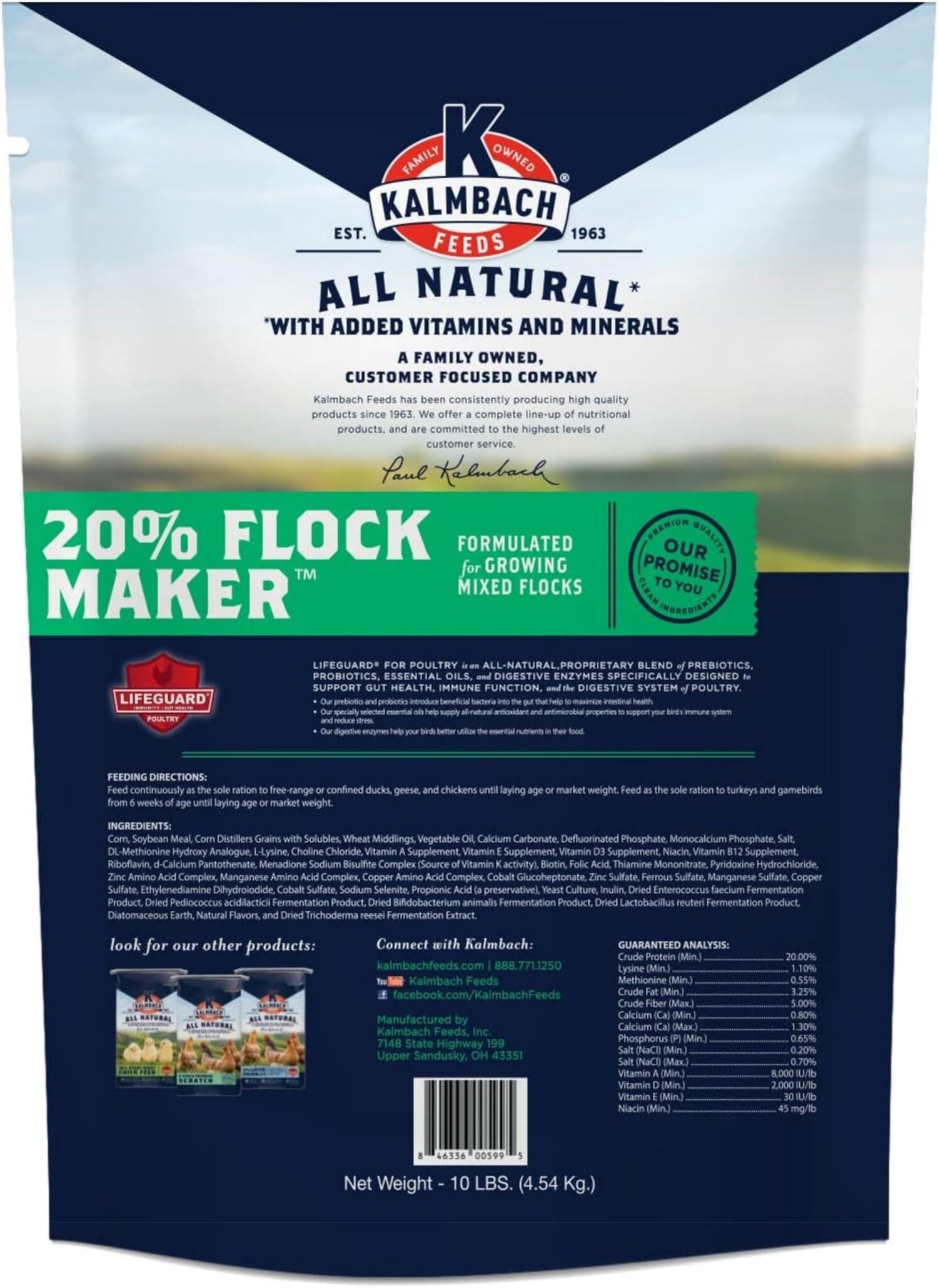 20% ALL Natural FLOCK MAKER Crumbles - 10 lb