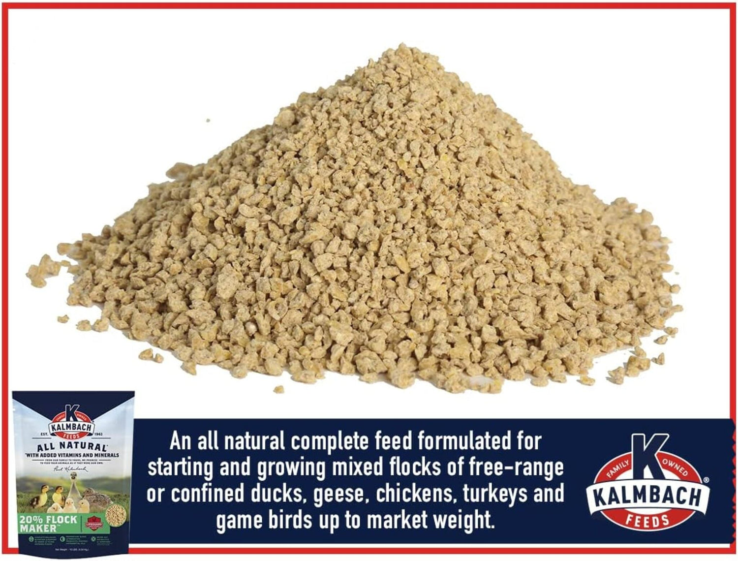 20% ALL Natural FLOCK MAKER Crumbles - 10 lb