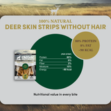 Deer Skin Strips - Dog Treats