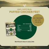 Puffed Chicken Feet - Dog Treats