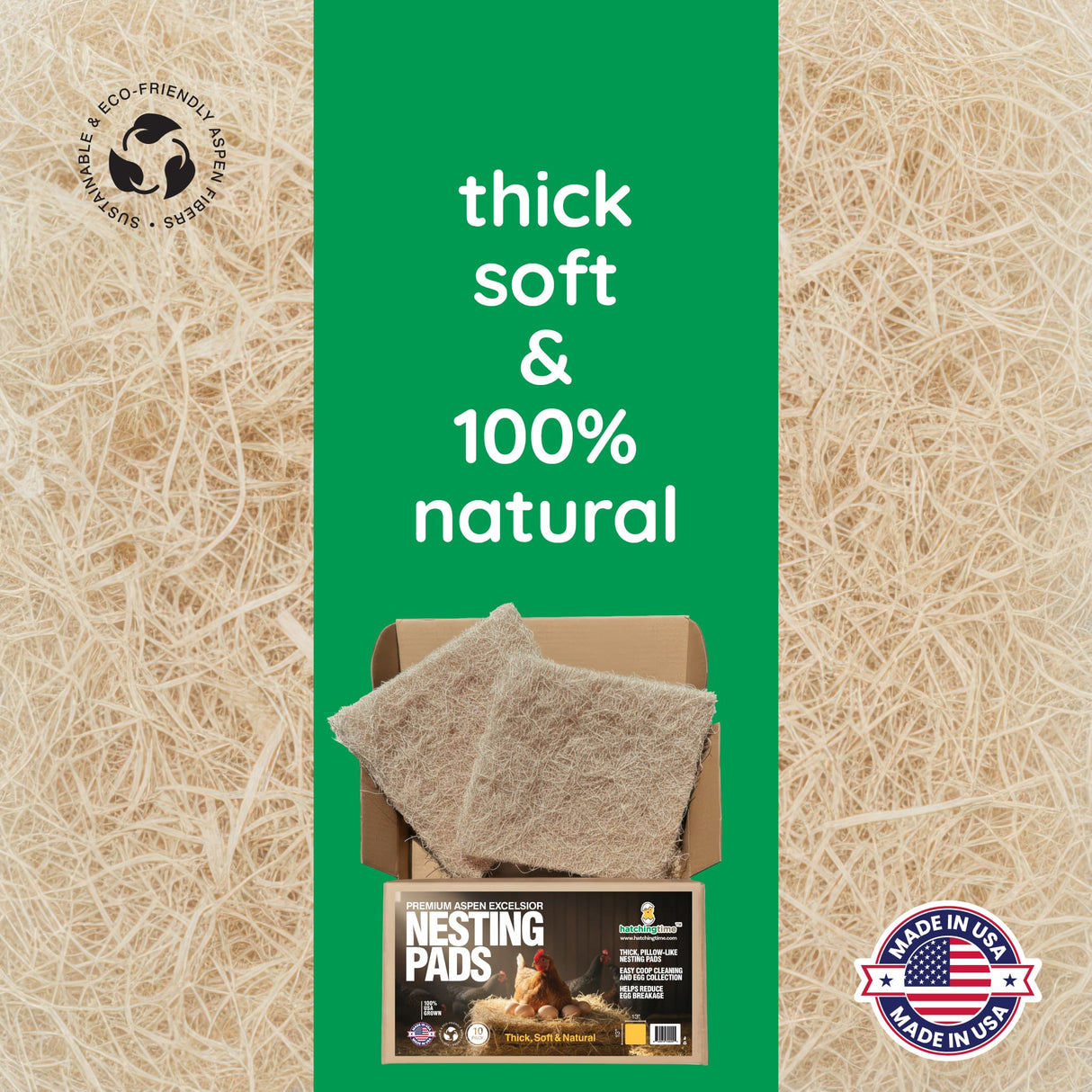 Hatching Time Premium Nesting Pads for Poultry