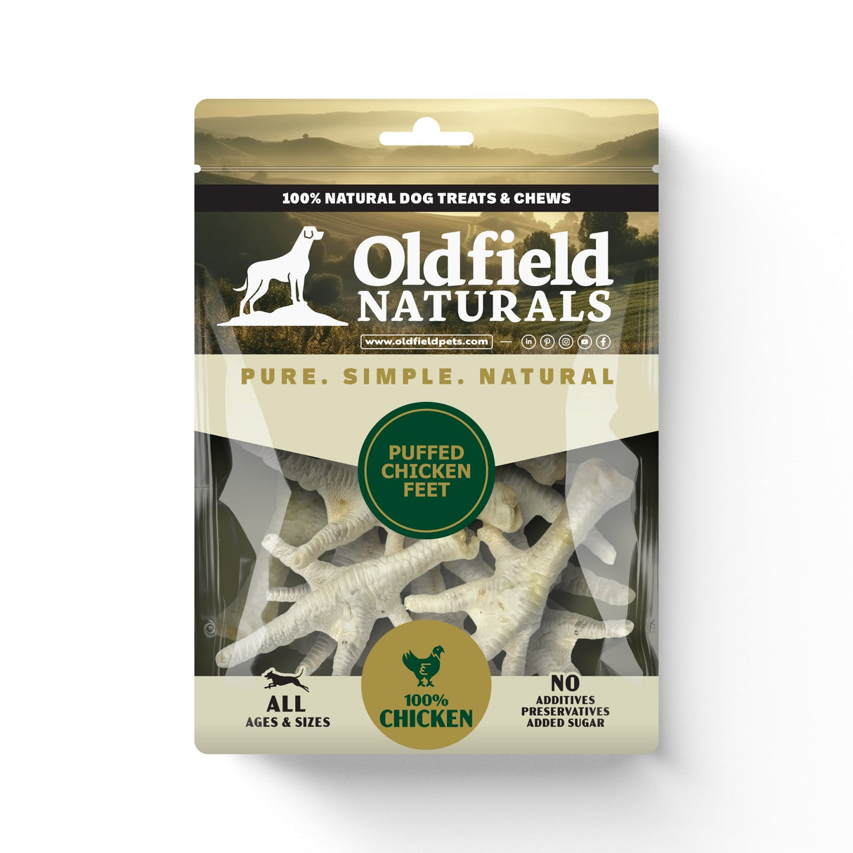 Puffed Chicken Feet - Dog Treats
