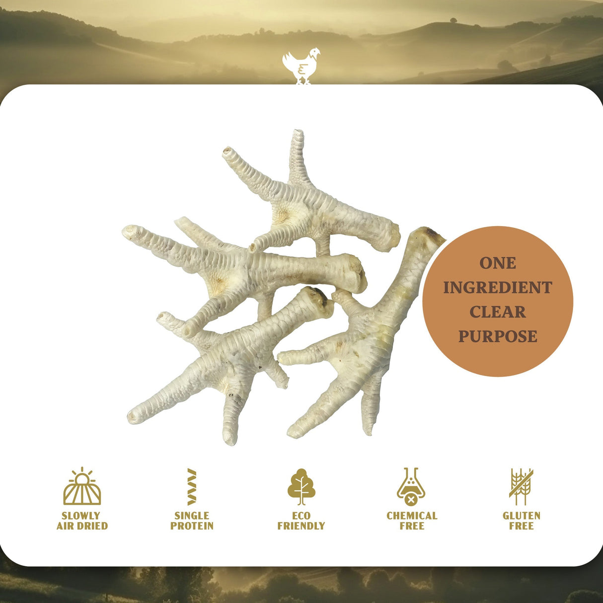 Puffed Chicken Feet - Dog Treats