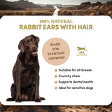 Rabbit Ears with Hair - Dog Treats (4 lb 6 oz)