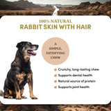 Rabbit Skin with Hair - Dog Treats