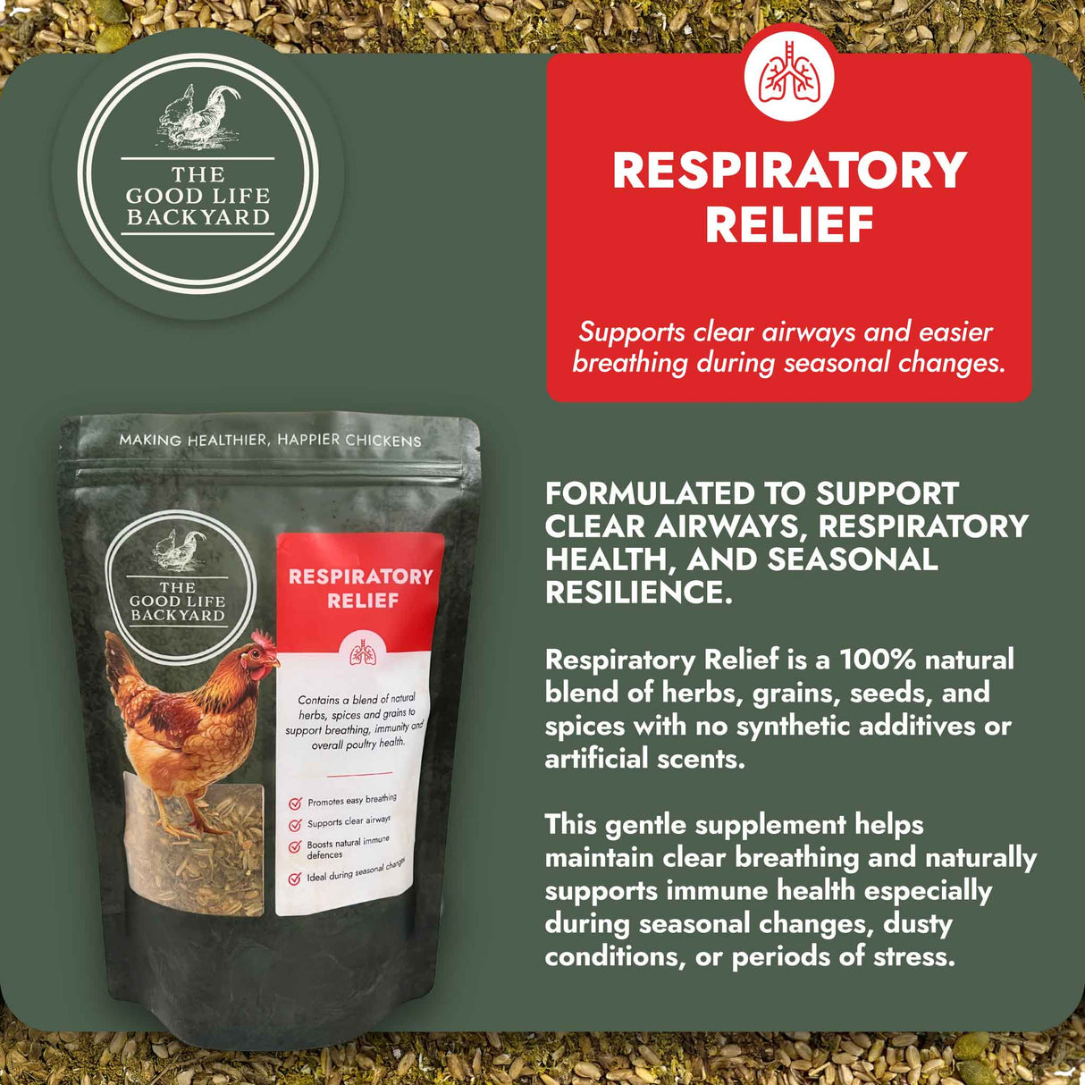 Respiratory Relief - Spice Blend (Chicken Feed Additive)
